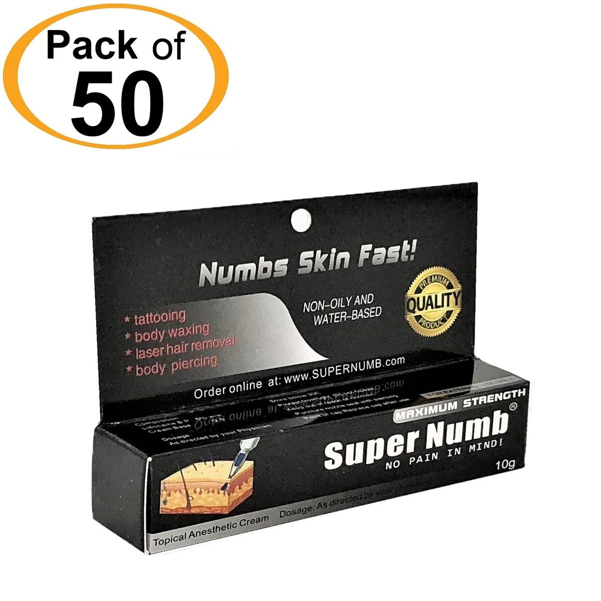 50 Tube x 10g SuperNumb® Topical Numbing Cream